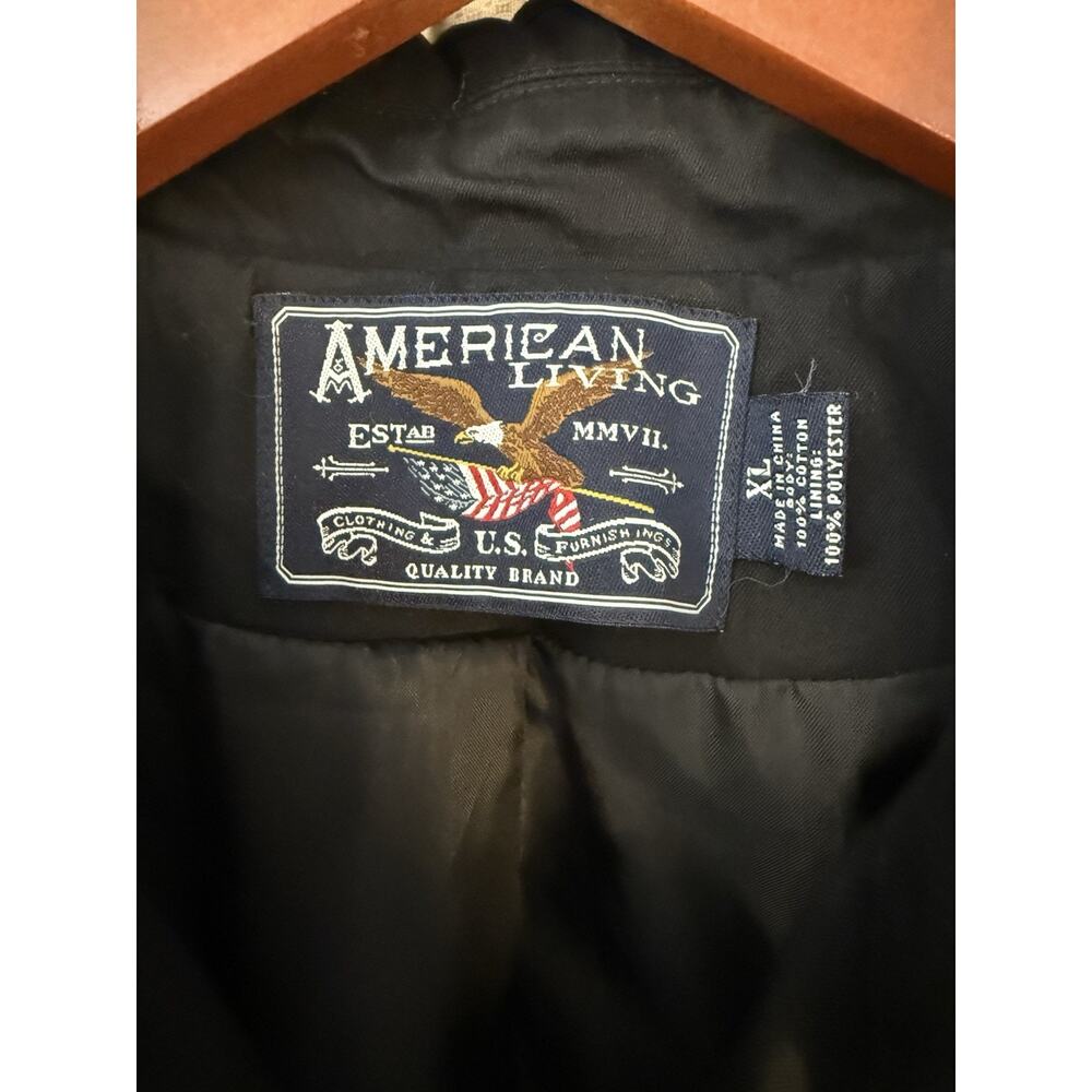 American Living Women’s Double Breasted Lightweight‎ Lined Trench Coat XL Black - Picture 2 of 8